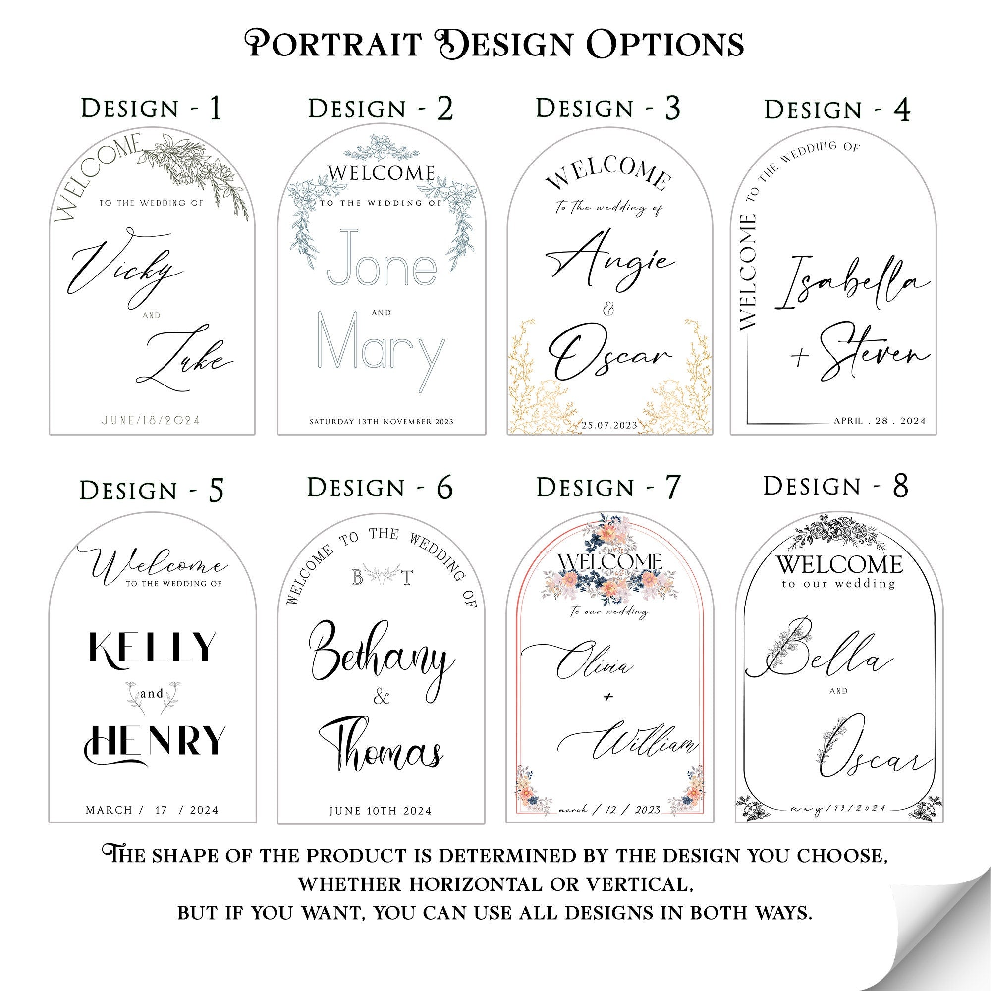 Acrylic Wedding Welcome Sign – Personalized Wedding Entrance Sign