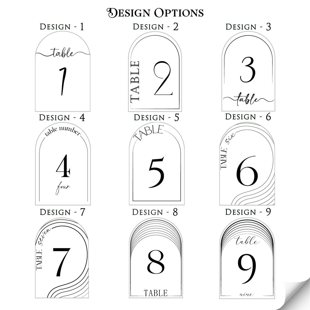 Acrylic Table Numbers – Wedding & Event Table Numbers