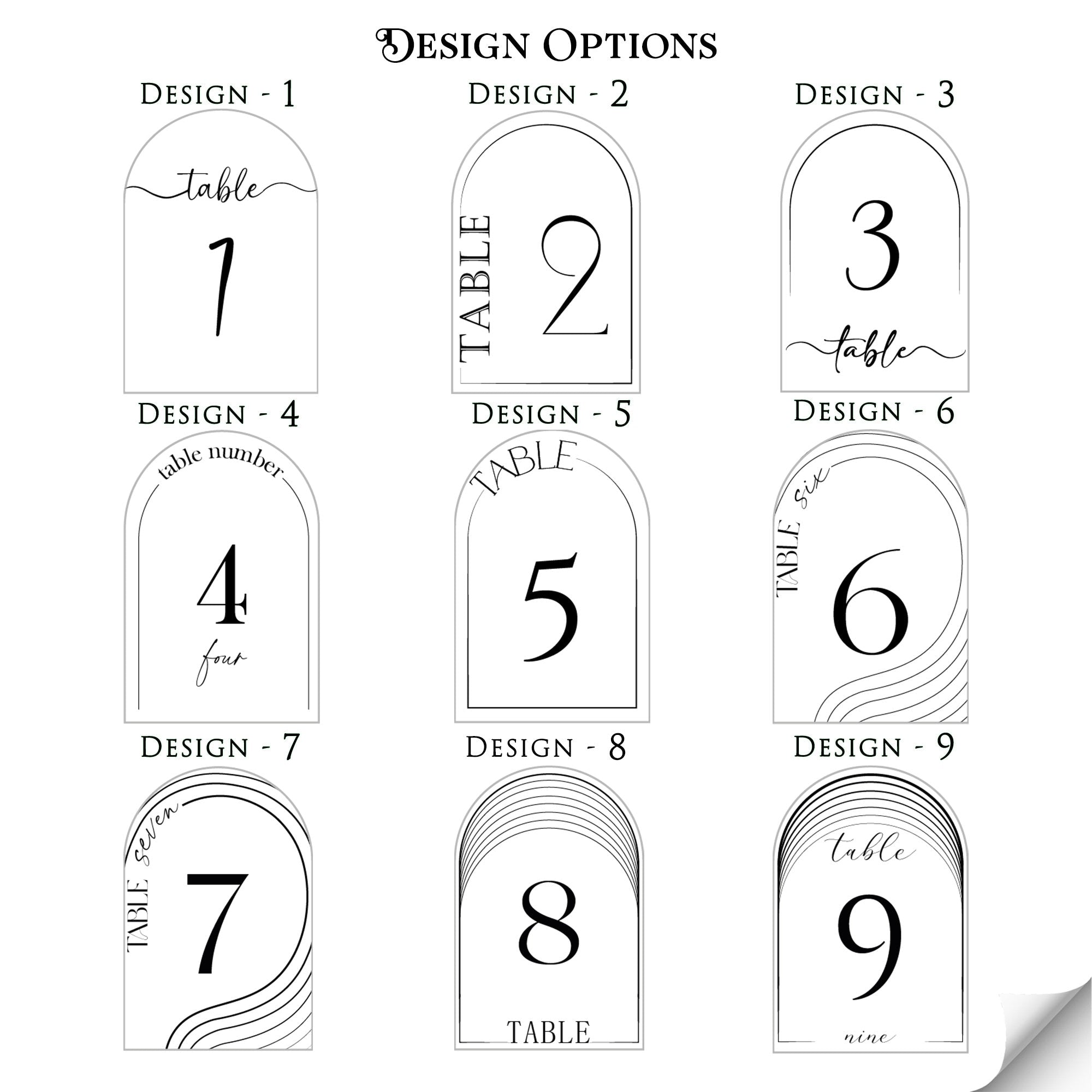 Acrylic Table Numbers – Wedding & Event Table Numbers