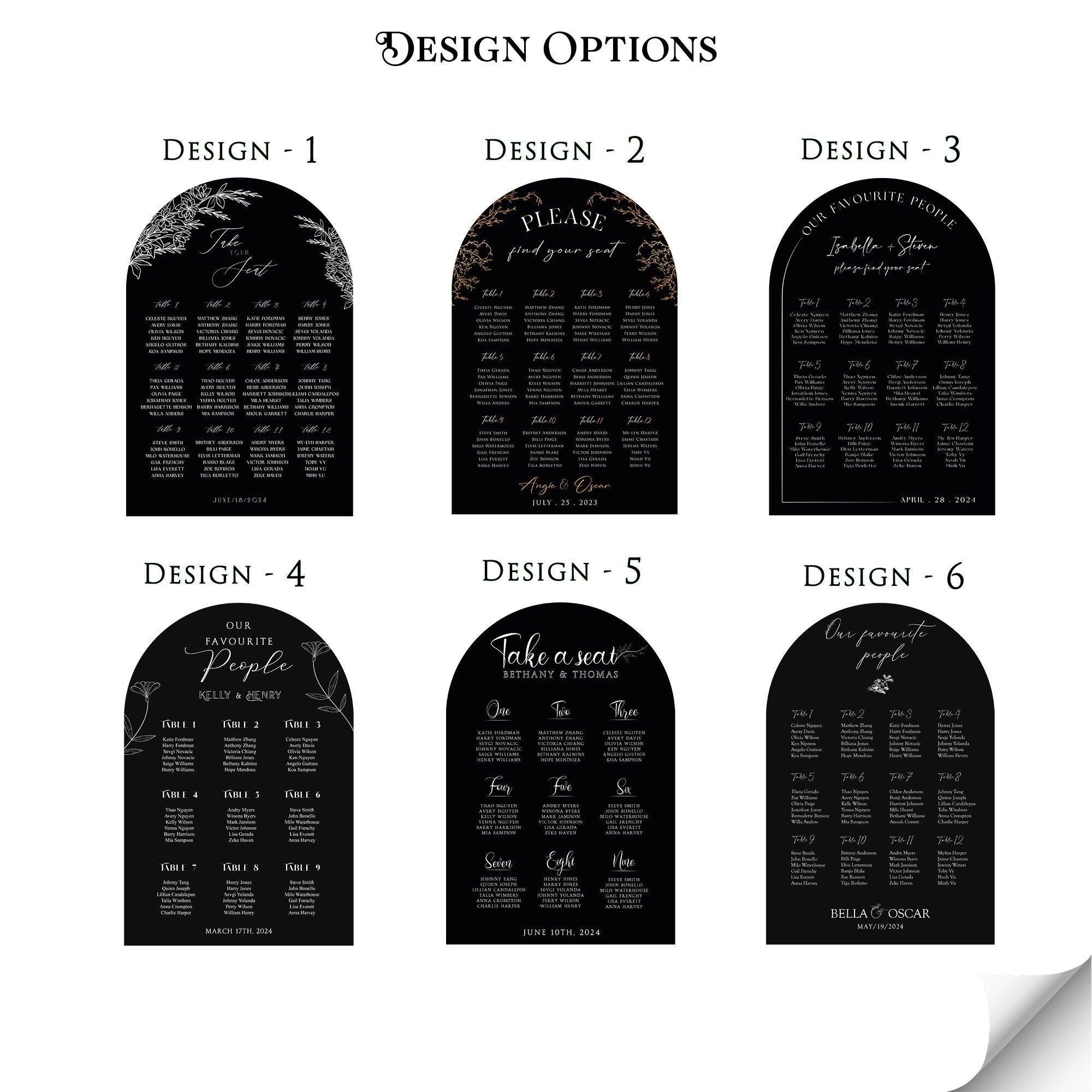 Acrylic Wedding Seating Chart – Personalized Wedding Seating Sign