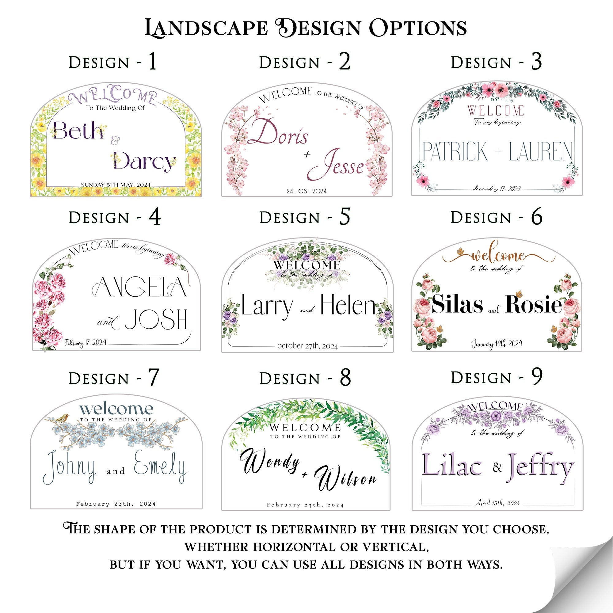 Acrylic Wedding Welcome Sign – Personalized Wedding Entrance Sign