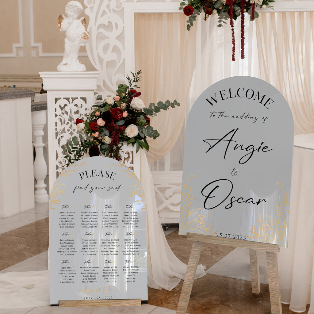 Acrylic Wedding Seating Chart – Personalized Wedding Seating Sign