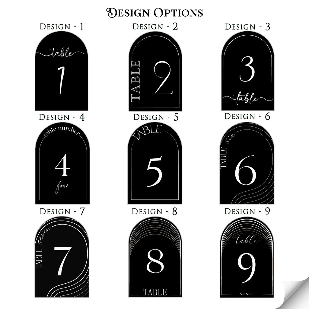 Acrylic Table Numbers – Wedding & Event Table Numbers
