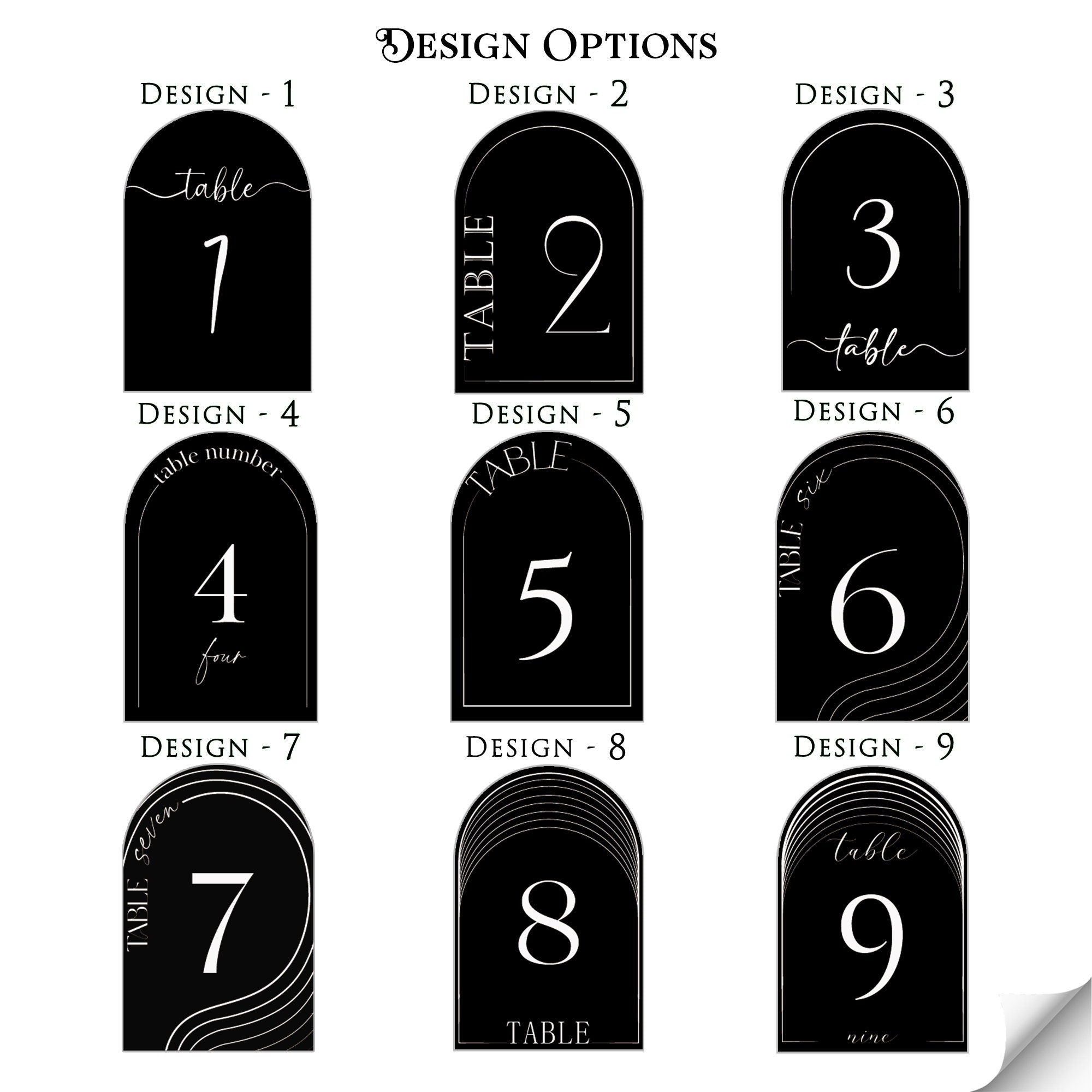 Acrylic Table Numbers – Wedding & Event Table Numbers