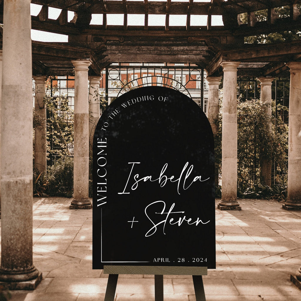 Acrylic Wedding Welcome Sign – Personalized Wedding Entrance Sign