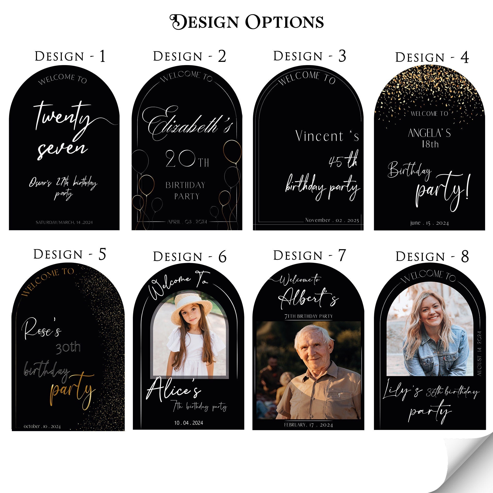 Custom Acrylic Birthday Welcome Sign | Personalized Party Decor