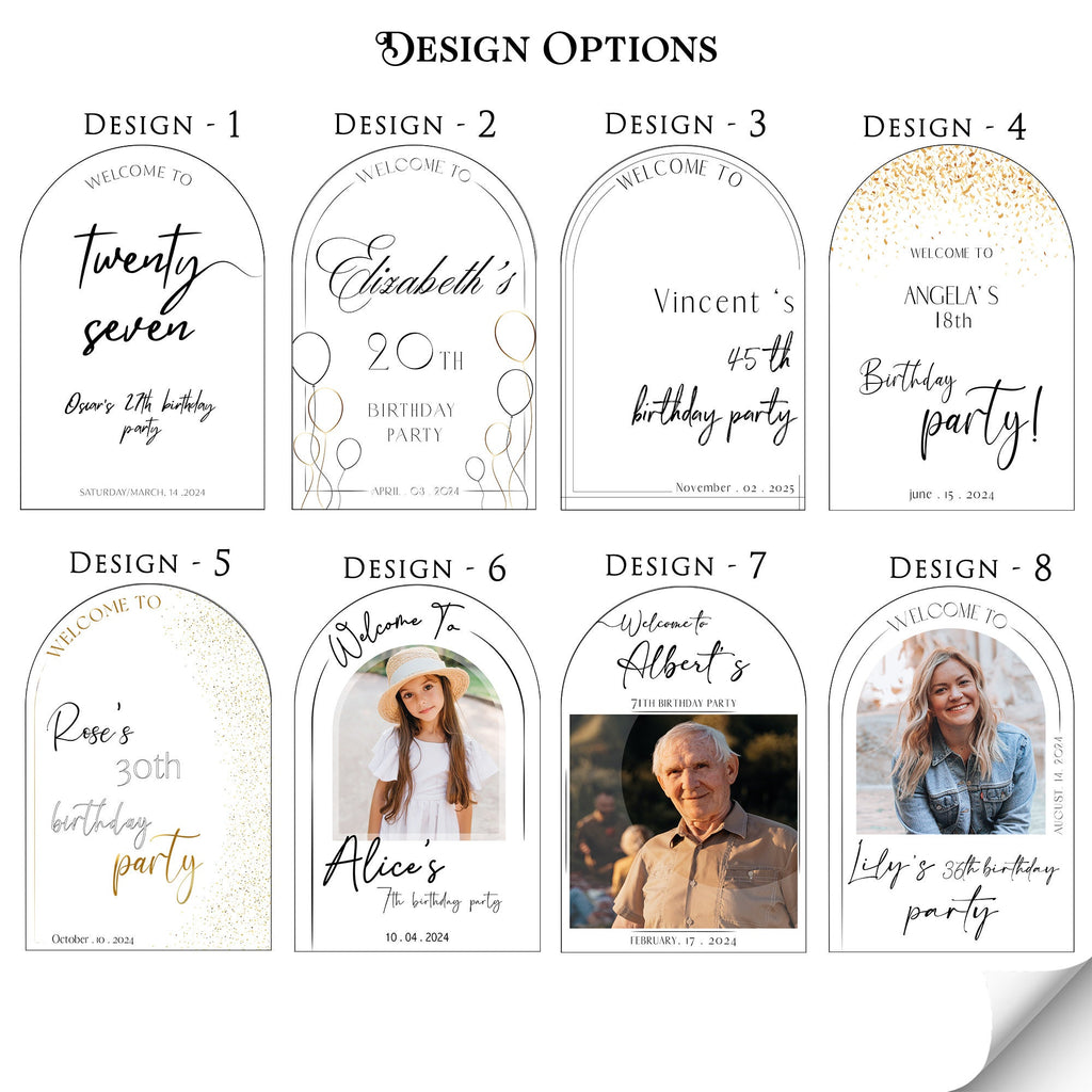 Custom Acrylic Birthday Welcome Sign | Personalized Party Decor