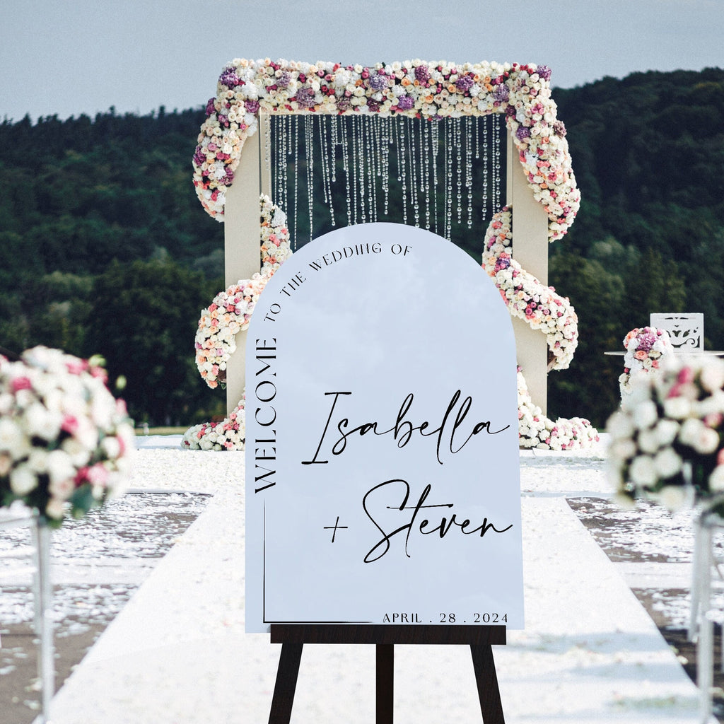 Acrylic Wedding Welcome Sign – Personalized Wedding Entrance Sign