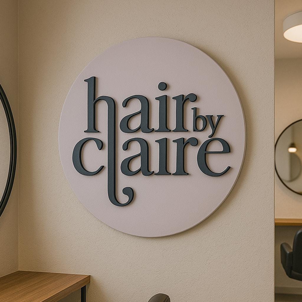 Round 3D Business Logo Sign – Custom Acrylic Wall Logo